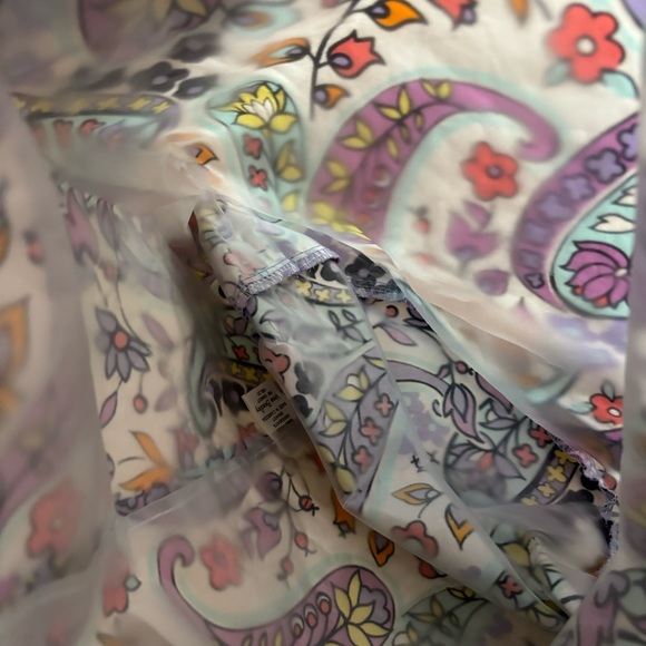 Vera Bradley Lunch Sack Bag Blue 10" x 12" Lined Cooler - Picture 4 of 5